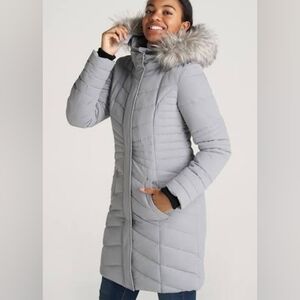 American Tall X Point Zero Tall Women's Parka in Cloud Grey